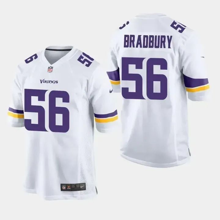 Men Minnesota Vikings #56 Garret Bradbury Nike White Game NFL Jersey->minnesota vikings->NFL Jersey